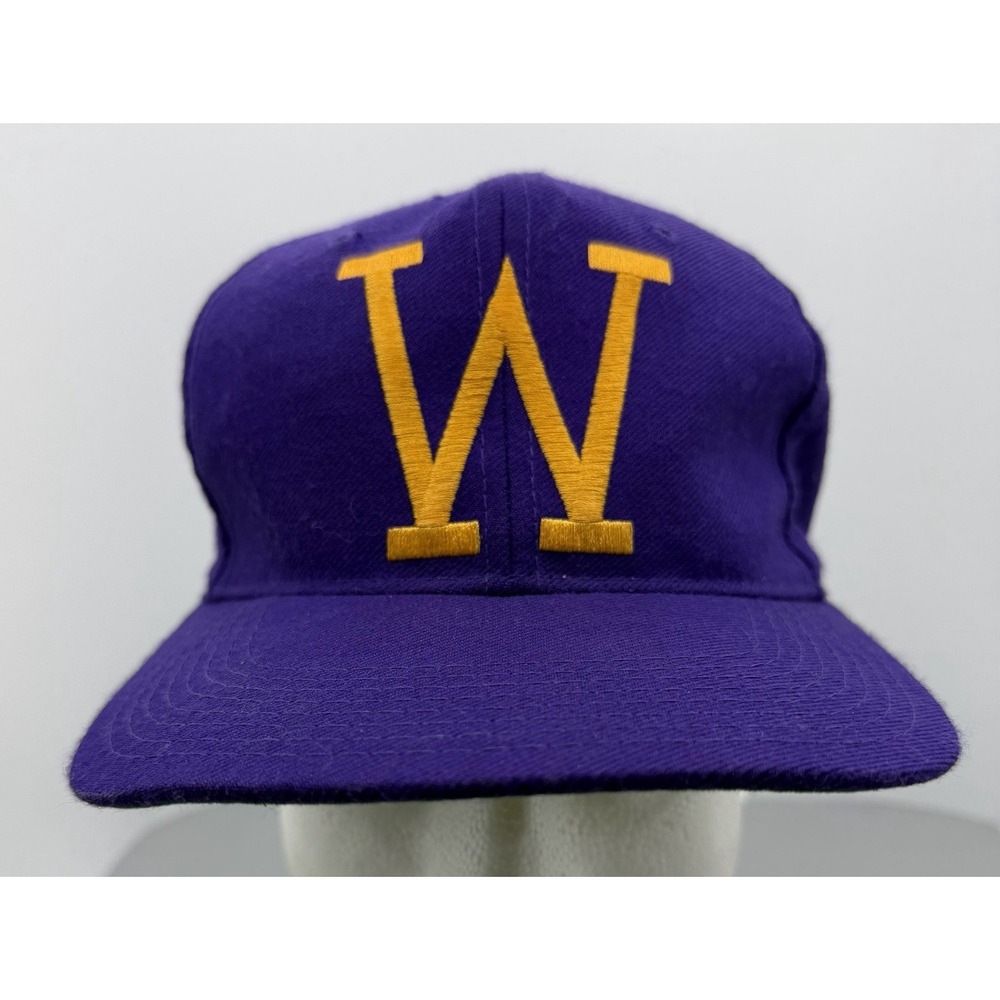 Vintage Washington Huskies New Era Pro Model Fitted Hat Purple Gold Size 7